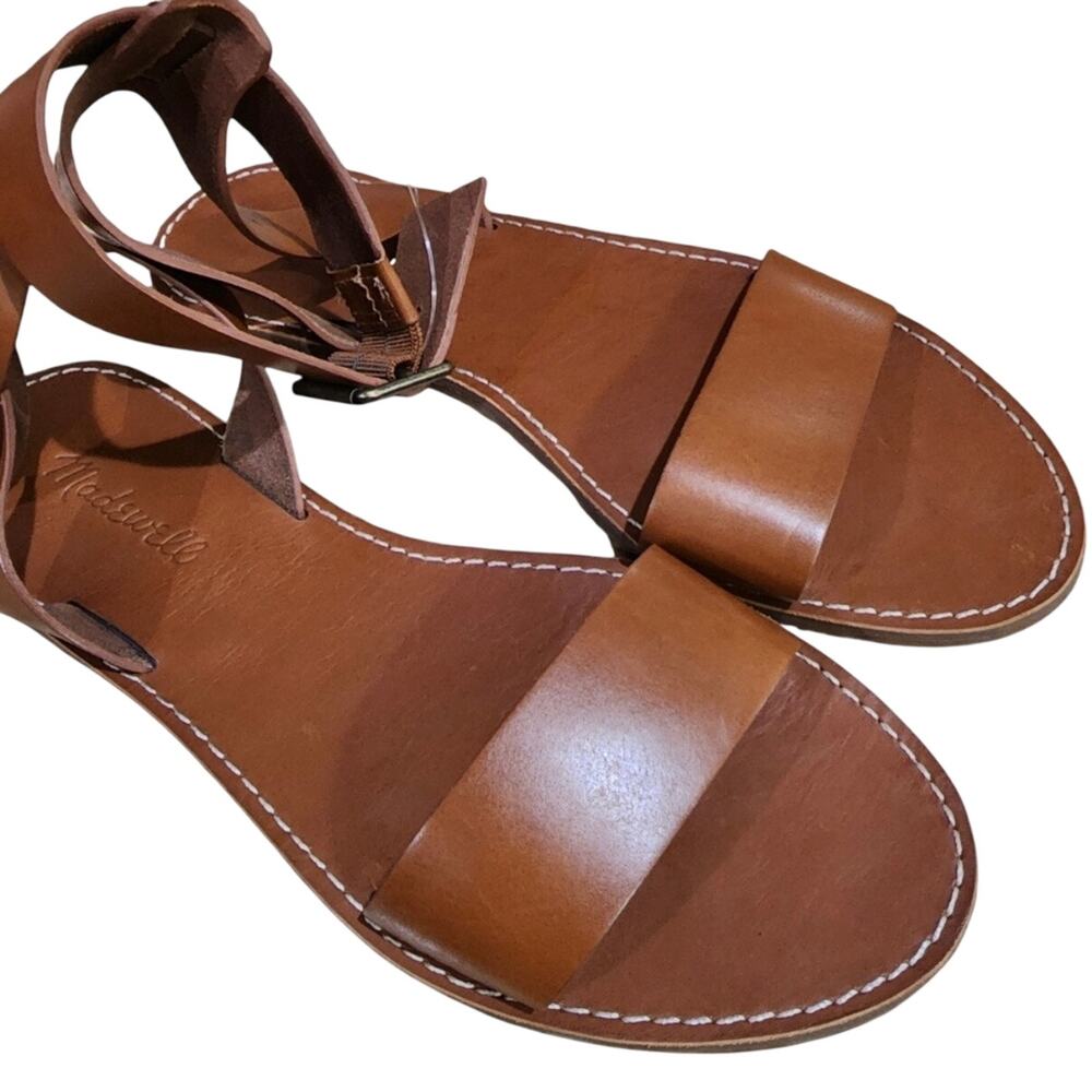 Madewell Strappy Brown Leather Sandals Size 9 - Picture 5 of 10